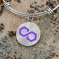 Polygon (MATIC) Bracelet Stainless Steel or 18k Gold Circle Bangle-Express Your Love Gifts