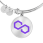 Polygon (MATIC) Bracelet Stainless Steel or 18k Gold Circle Bangle-Express Your Love Gifts