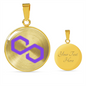 Polygon (MATIC) Circle Necklace Stainless Steel or 18k Gold 18-22"-Express Your Love Gifts