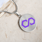 Polygon (MATIC) Circle Necklace Stainless Steel or 18k Gold 18-22"-Express Your Love Gifts