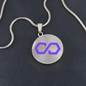 Polygon (MATIC) Circle Necklace Stainless Steel or 18k Gold 18-22"-Express Your Love Gifts