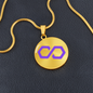 Polygon (MATIC) Circle Necklace Stainless Steel or 18k Gold 18-22"-Express Your Love Gifts