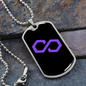 Polygon (MATIC) Crypto Necklace Stainless Steel or 18k Gold Dog Tag 24" Chain-Express Your Love Gifts