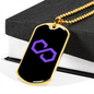 Polygon (MATIC) Crypto Necklace Stainless Steel or 18k Gold Dog Tag 24" Chain-Express Your Love Gifts