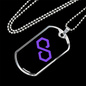 Polygon (MATIC) Crypto Necklace Stainless Steel or 18k Gold Dog Tag 24" Chain-Express Your Love Gifts
