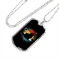 Pomeranian Necklace Stainless Steel or 18k Gold Dog Tag 24" Chain-Express Your Love Gifts