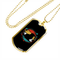 Pomeranian Necklace Stainless Steel or 18k Gold Dog Tag 24" Chain-Express Your Love Gifts