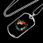 Pomeranian Necklace Stainless Steel or 18k Gold Dog Tag 24" Chain-Express Your Love Gifts