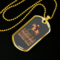 Pony a Childhood Dream Horse Necklace Stainless Steel or 18k Gold Dog Tag 24" Chain-Express Your Love Gifts