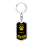 Poodle Keychain Stainless Steel or 18k Gold-Express Your Love Gifts