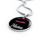 Poodle Mama Necklace Circle Pendant Stainless Steel or 18k Gold 18-22" Dog Mom Pendant-Express Your Love Gifts
