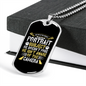 Portrait Subject Necklace Stainless Steel or 18k Gold Dog Tag 24" Chain-Express Your Love Gifts