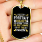 Portrait Subject Necklace Stainless Steel or 18k Gold Dog Tag 24" Chain-Express Your Love Gifts