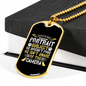 Portrait Subject Necklace Stainless Steel or 18k Gold Dog Tag 24" Chain-Express Your Love Gifts