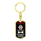 Portuguese Podengo Pequeno Keychain Stainless Steel or 18k Gold Dog Tag Keyring-Express Your Love Gifts