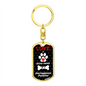 Portuguese Pointer Keychain Stainless Steel or 18k Gold Dog Tag Keyring-Express Your Love Gifts