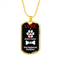 Portuguese Pointer Love Is Stainless Steel or 18k Gold Dog Tag 24" Chain-Express Your Love Gifts