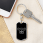 Possible With God Keychain Stainless Steel or 18k Gold Dog Tag Keyring-Express Your Love Gifts