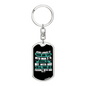 Possible With God Mark 10:27 Keychain Stainless Steel or 18k Gold Dog Tag Keyring-Express Your Love Gifts