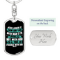 Possible With God Mark 10:27 Keychain Stainless Steel or 18k Gold Dog Tag Keyring-Express Your Love Gifts
