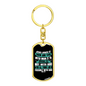 Possible With God Mark 10:27 Keychain Stainless Steel or 18k Gold Dog Tag Keyring-Express Your Love Gifts