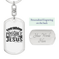 Possible With Jesus Mark 9:23 Keychain Stainless Steel or 18k Gold Dog Tag Keyring-Express Your Love Gifts