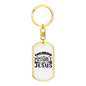 Possible With Jesus Mark 9:23 Keychain Stainless Steel or 18k Gold Dog Tag Keyring-Express Your Love Gifts