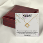Pot of Gold Healthcare Medical Worker Nurse Appreciation Gift Infinity Knot Necklace Message Card-Express Your Love Gifts