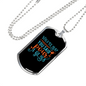 Pour A Glass Christian Necklace Stainless Steel or 18k Gold Dog Tag 24" Chain-Express Your Love Gifts