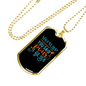 Pour A Glass Christian Necklace Stainless Steel or 18k Gold Dog Tag 24" Chain-Express Your Love Gifts