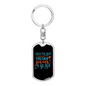 Pour A Glass Keychain Stainless Steel or 18k Gold Dog Tag Keyring-Express Your Love Gifts