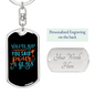Pour A Glass Keychain Stainless Steel or 18k Gold Dog Tag Keyring-Express Your Love Gifts