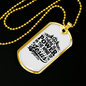 Power In The Name Christian Necklace Stainless Steel or 18k Gold Dog Tag 24" Chain-Express Your Love Gifts