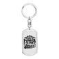 Power In The Name John 3:16 Keychain Stainless Steel or 18k Gold Dog Tag Keyring-Express Your Love Gifts