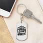 Power In The Name John 3:16 Keychain Stainless Steel or 18k Gold Dog Tag Keyring-Express Your Love Gifts