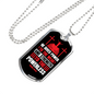 Power To The Weak Christian Necklace Stainless Steel or 18k Gold Dog Tag 24" Chain-Express Your Love Gifts