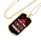 Power To The Weak Christian Necklace Stainless Steel or 18k Gold Dog Tag 24" Chain-Express Your Love Gifts