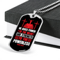 Power To The Weak Christian Necklace Stainless Steel or 18k Gold Dog Tag 24" Chain-Express Your Love Gifts