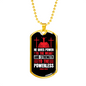 Power To The Weak Christian Necklace Stainless Steel or 18k Gold Dog Tag 24" Chain-Express Your Love Gifts