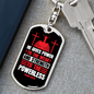 Power To The Weak Isaiah 40:29 Keychain Stainless Steel or 18k Gold Dog Tag Keyring-Express Your Love Gifts