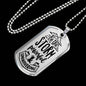 Powerful And Unwavering Necklace Inspirational Necklace Stainless Steel or 18k Gold Dog Tag 24" Chain-Express Your Love Gifts