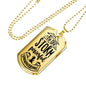 Powerful And Unwavering Necklace Inspirational Necklace Stainless Steel or 18k Gold Dog Tag 24" Chain-Express Your Love Gifts