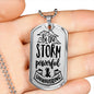 Powerful And Unwavering Necklace Inspirational Necklace Stainless Steel or 18k Gold Dog Tag 24" Chain-Express Your Love Gifts
