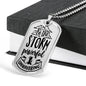 Powerful And Unwavering Necklace Inspirational Necklace Stainless Steel or 18k Gold Dog Tag 24" Chain-Express Your Love Gifts