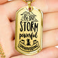Powerful And Unwavering Necklace Inspirational Necklace Stainless Steel or 18k Gold Dog Tag 24" Chain-Express Your Love Gifts