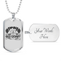 Pray And Let God Worry Christian Necklace Stainless Steel or 18k Gold Dog Tag 24" Chain-Express Your Love Gifts