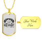 Pray And Let God Worry Christian Necklace Stainless Steel or 18k Gold Dog Tag 24" Chain-Express Your Love Gifts