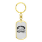 Pray And Let God Worry Keychain Stainless Steel or 18k Gold Dog Tag Keyring-Express Your Love Gifts