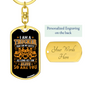 Pray For My Safety Swivel Keychain Dog Tag Stainless Steel or 18k Gold-Express Your Love Gifts