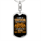 Pray For My Safety Swivel Keychain Dog Tag Stainless Steel or 18k Gold-Express Your Love Gifts